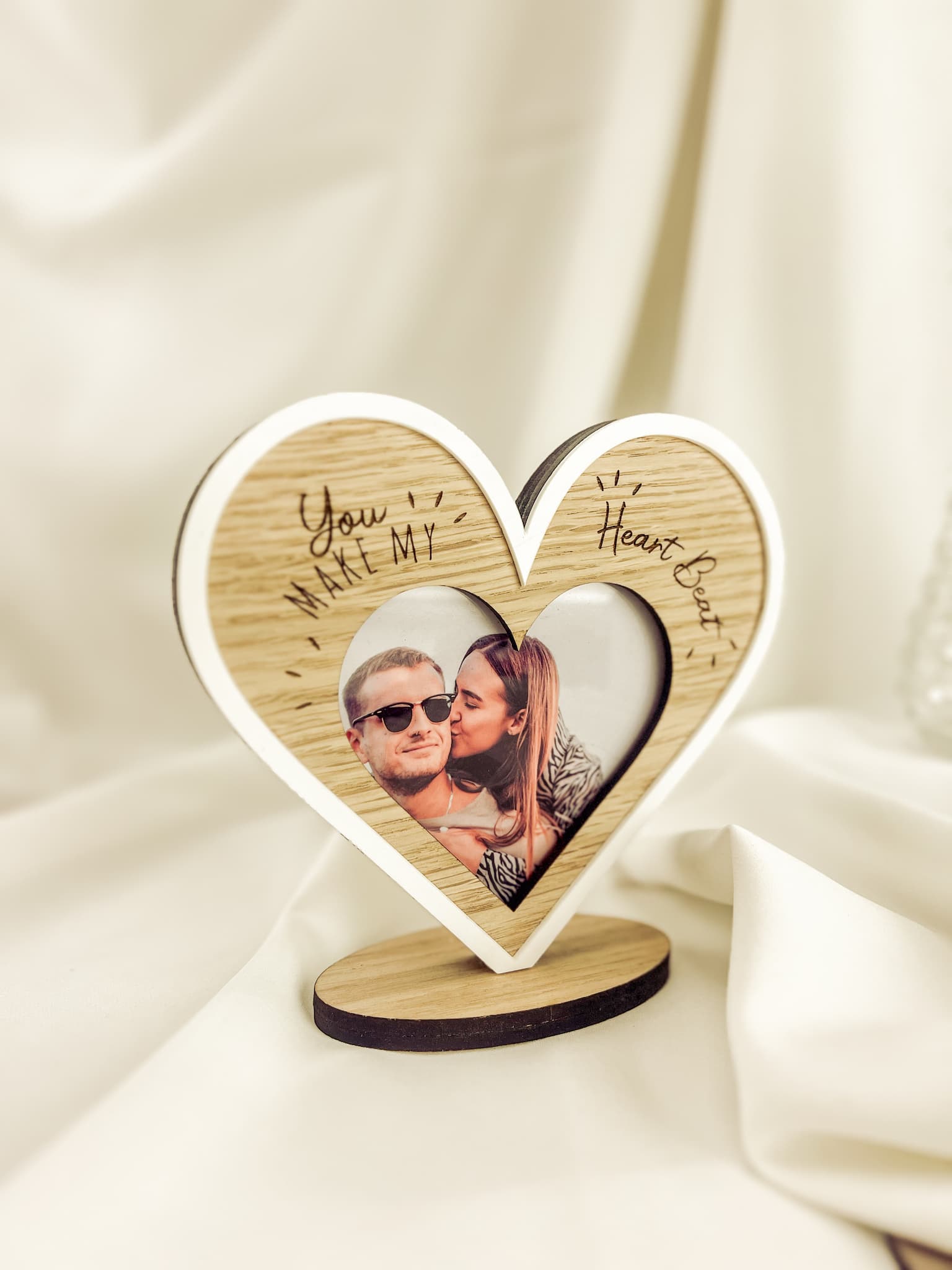 Herz-Bilderrahmen mit Gravur – Liebevolles Geschenk zum Valentinstag