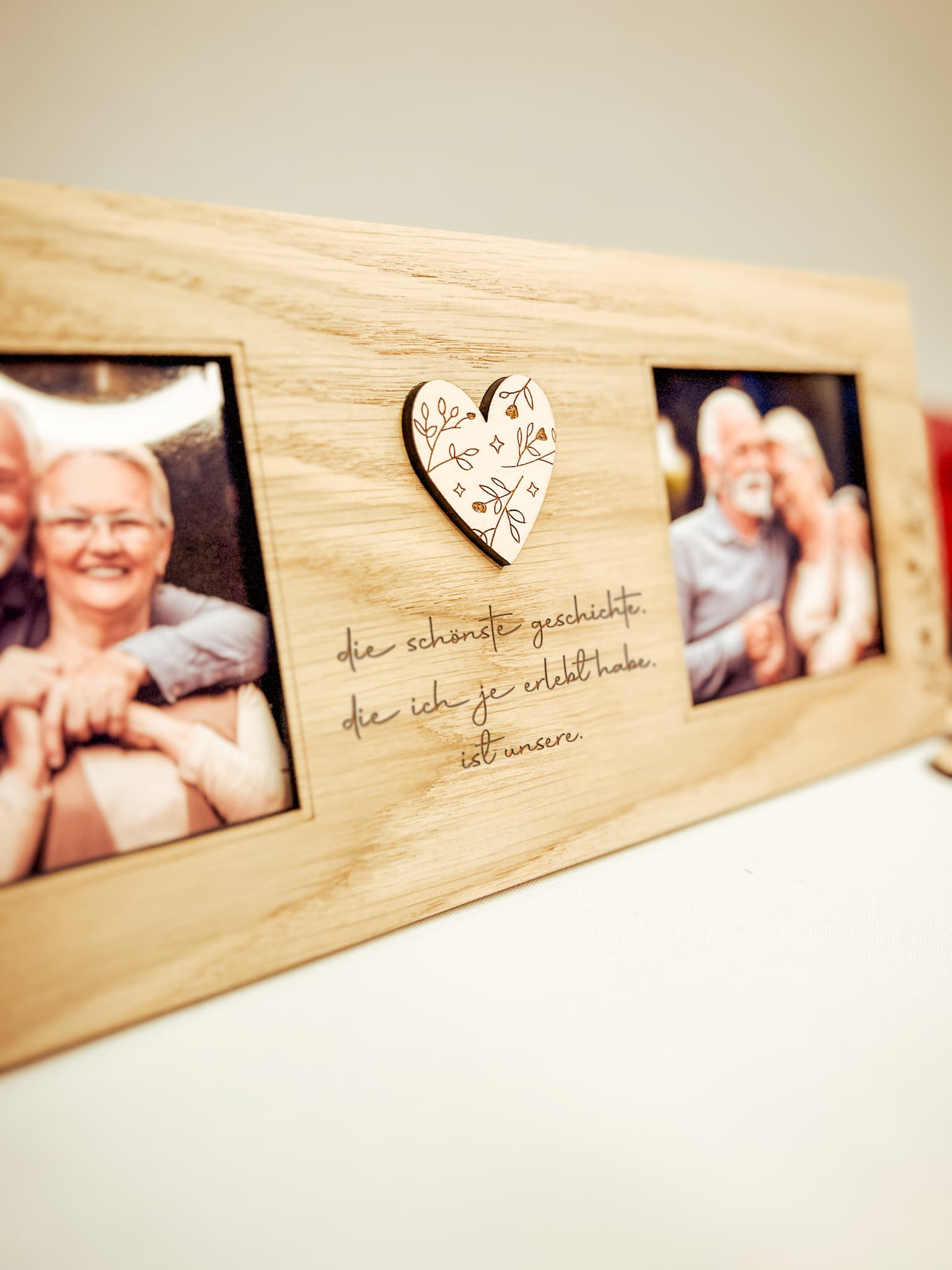 Personalisierbarer doppelter Bilderrahmen – Das perfekte Valentinstagsgeschenk