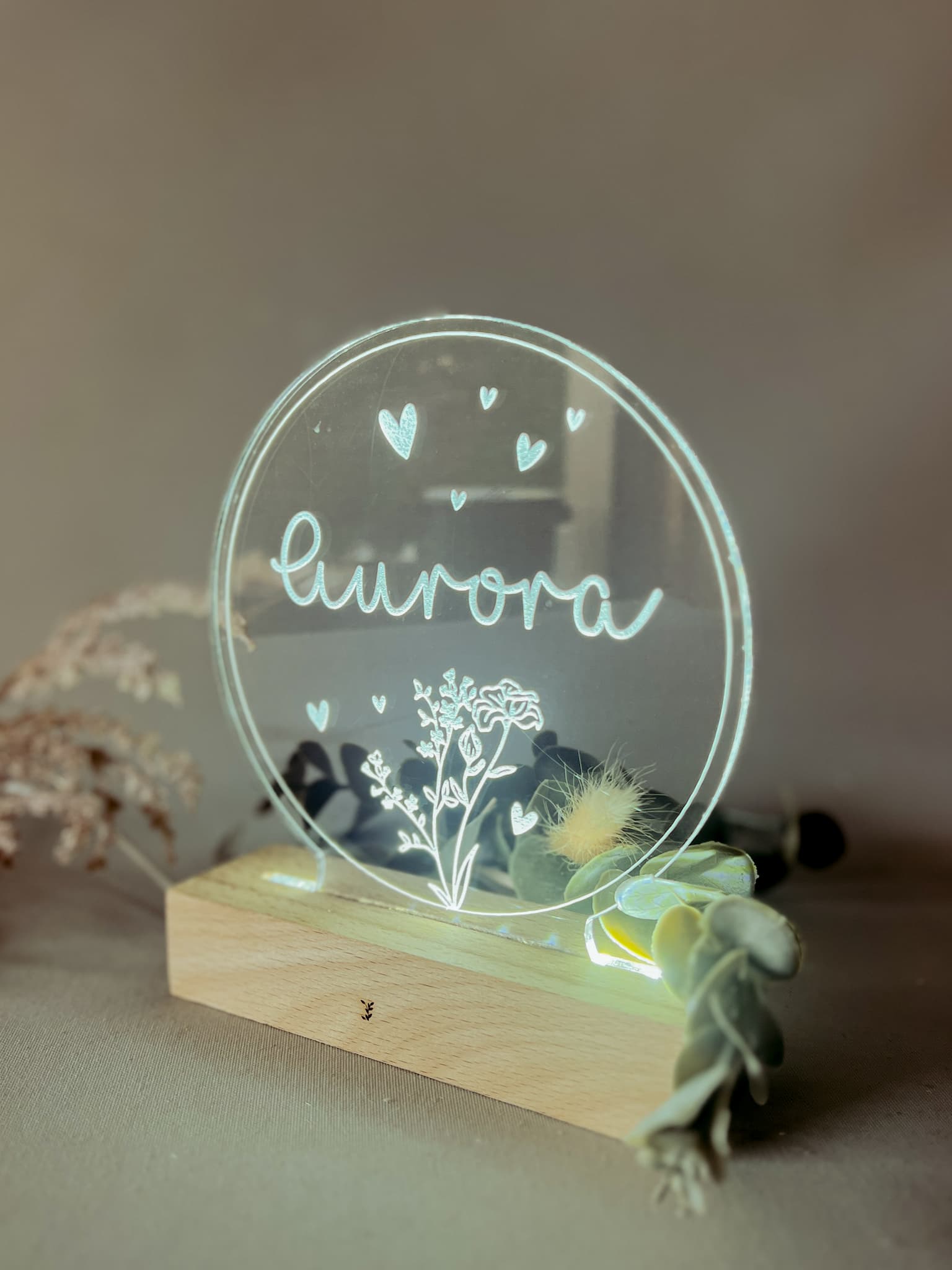 Personalisierte LED-Namenslampe – Einzigartige Deko mit Gravur