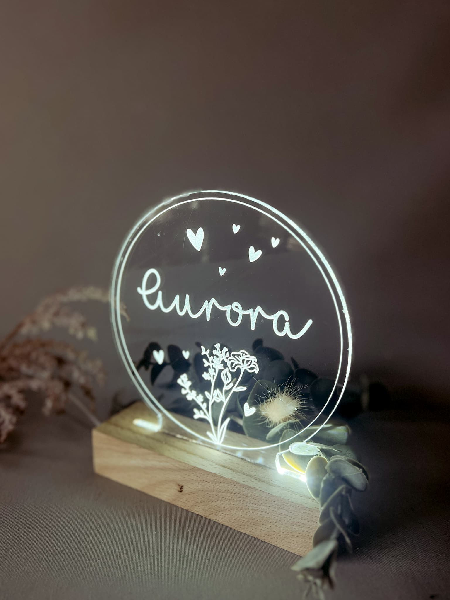 Personalisierte LED-Namenslampe – Einzigartige Deko mit Gravur