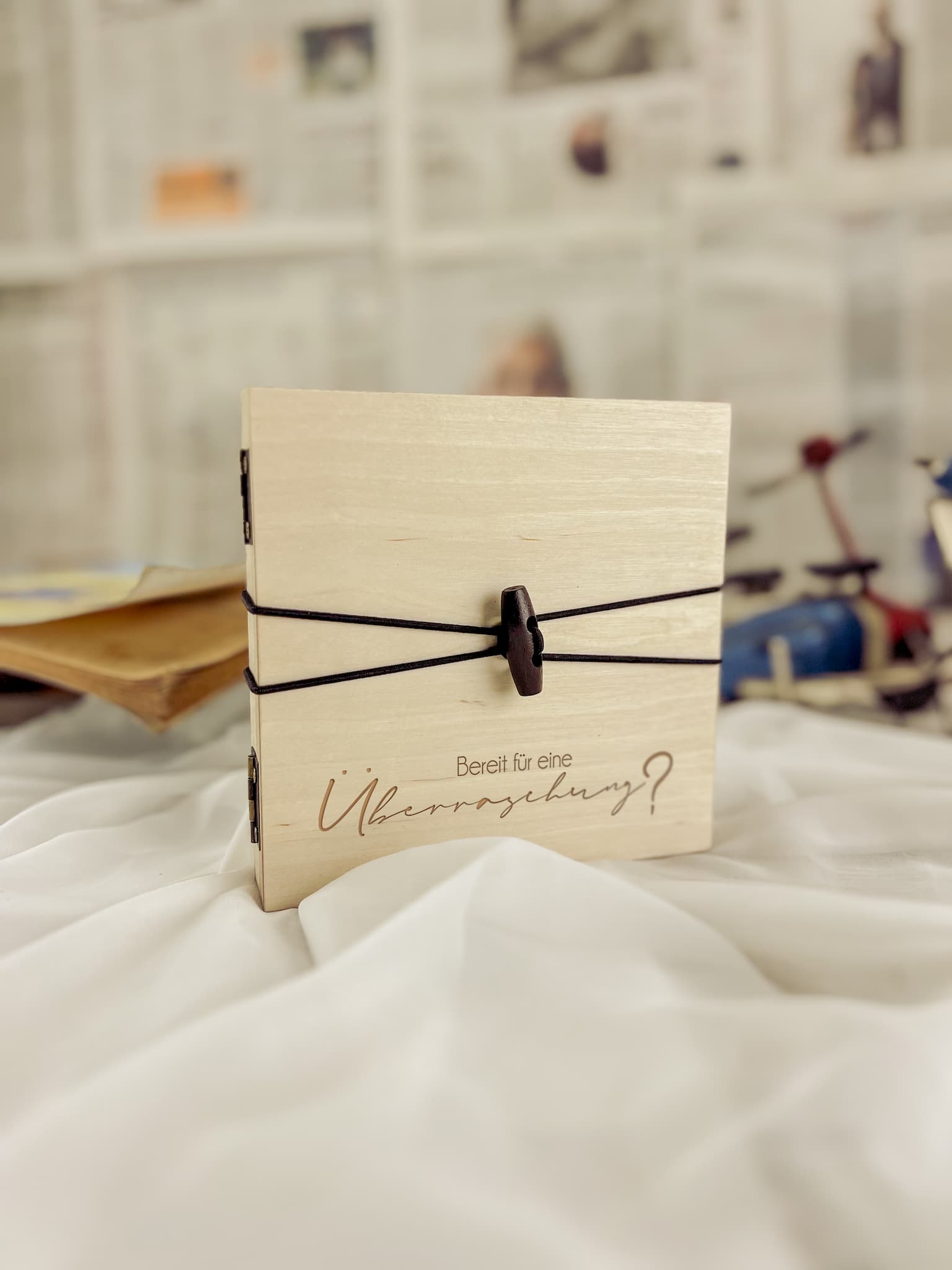 Personalisiertes Geschenk für werdende Väter – gravierter Holzrahmen