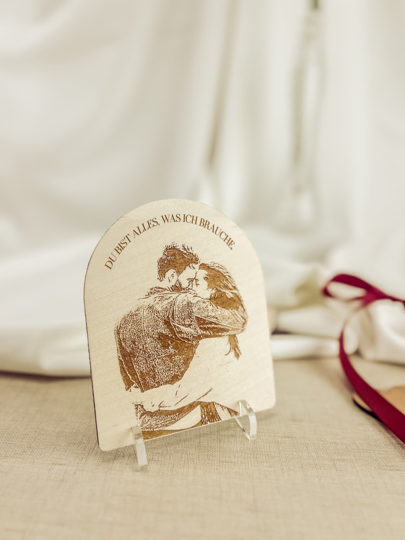 Personalisiertes Fotogeschenk – Graviertes Bild mit Botschaft