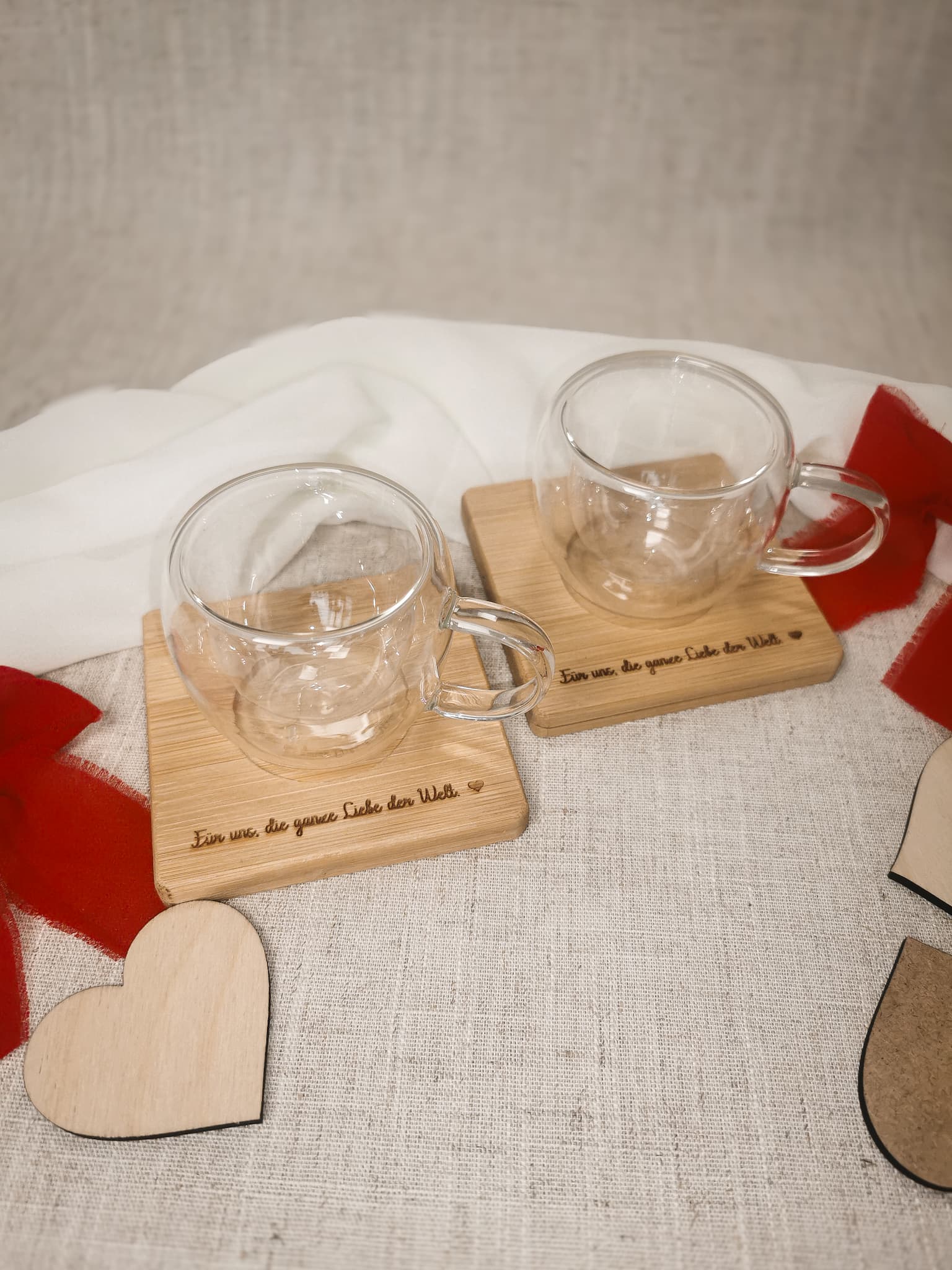 Tassen- und Untersetzerset – Perfektes Valentinstagsgeschenk