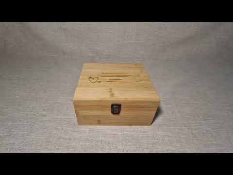 Bambus-Holzbox mit 2 Whiskeygläsern – Perfekt für den Valentinstag