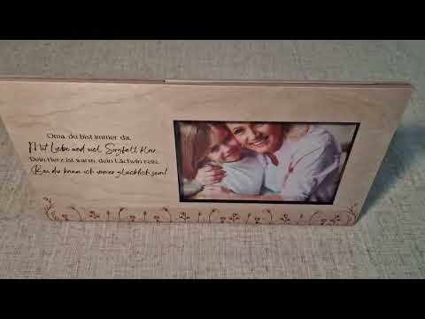 Personalisierbarer Bilderrahmen aus Holz – Perfektes Geschenk für Oma