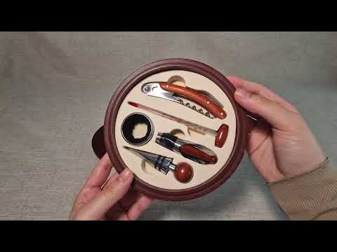 Rundes Wein-Set aus Holz – Das perfekte Geschenk für Weinliebhaber