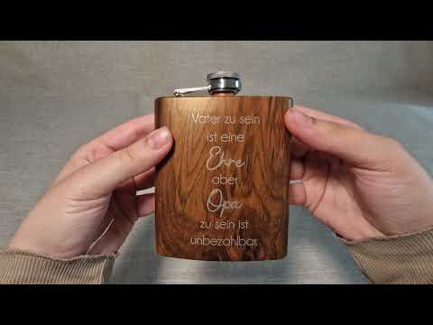 Flachmann aus recyceltem Edelstahl – Das perfekte Geschenk für Opa