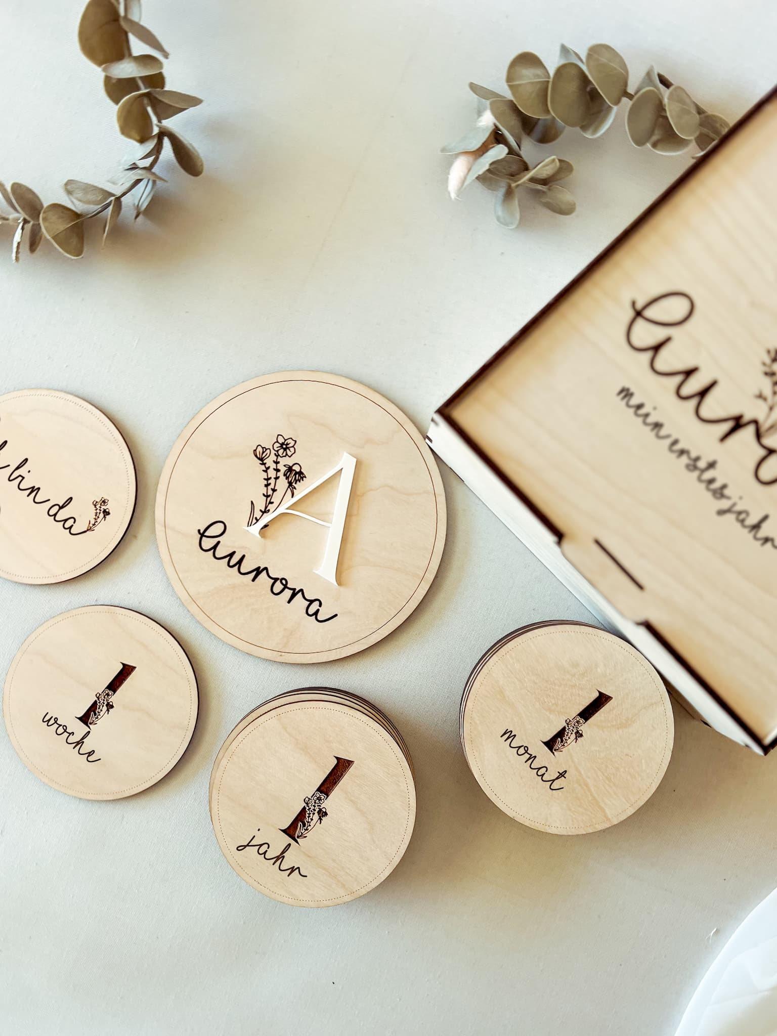 Erinnerungsbox mit Meilenstein-Karten – Perfektes Geschenk zur Geburt