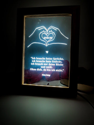 Holzbilderrahmen mit LED-Funktion  – Das perfekte Valentinstagsgeschenk