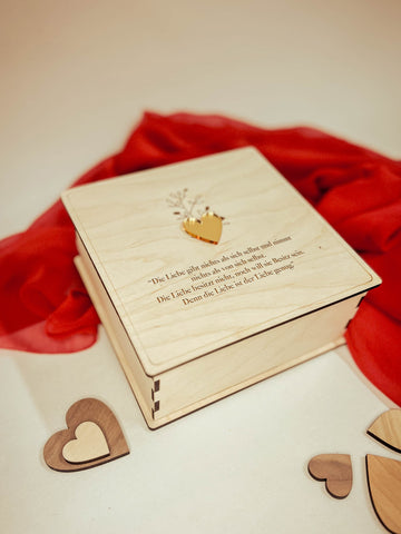 Holzkiste mit romantischem Spruch – Perfektes Valentinstagsgeschenk