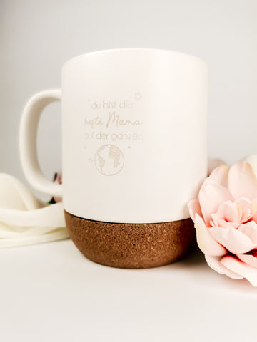 Keramiktasse mit Korkbasis – Das perfekte Geschenk zum Muttertag