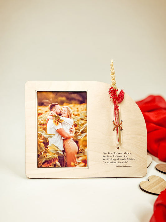 Personalisierbarer abgerundeter Bilderrahmen  – Perfektes Valentinstagsgeschenk