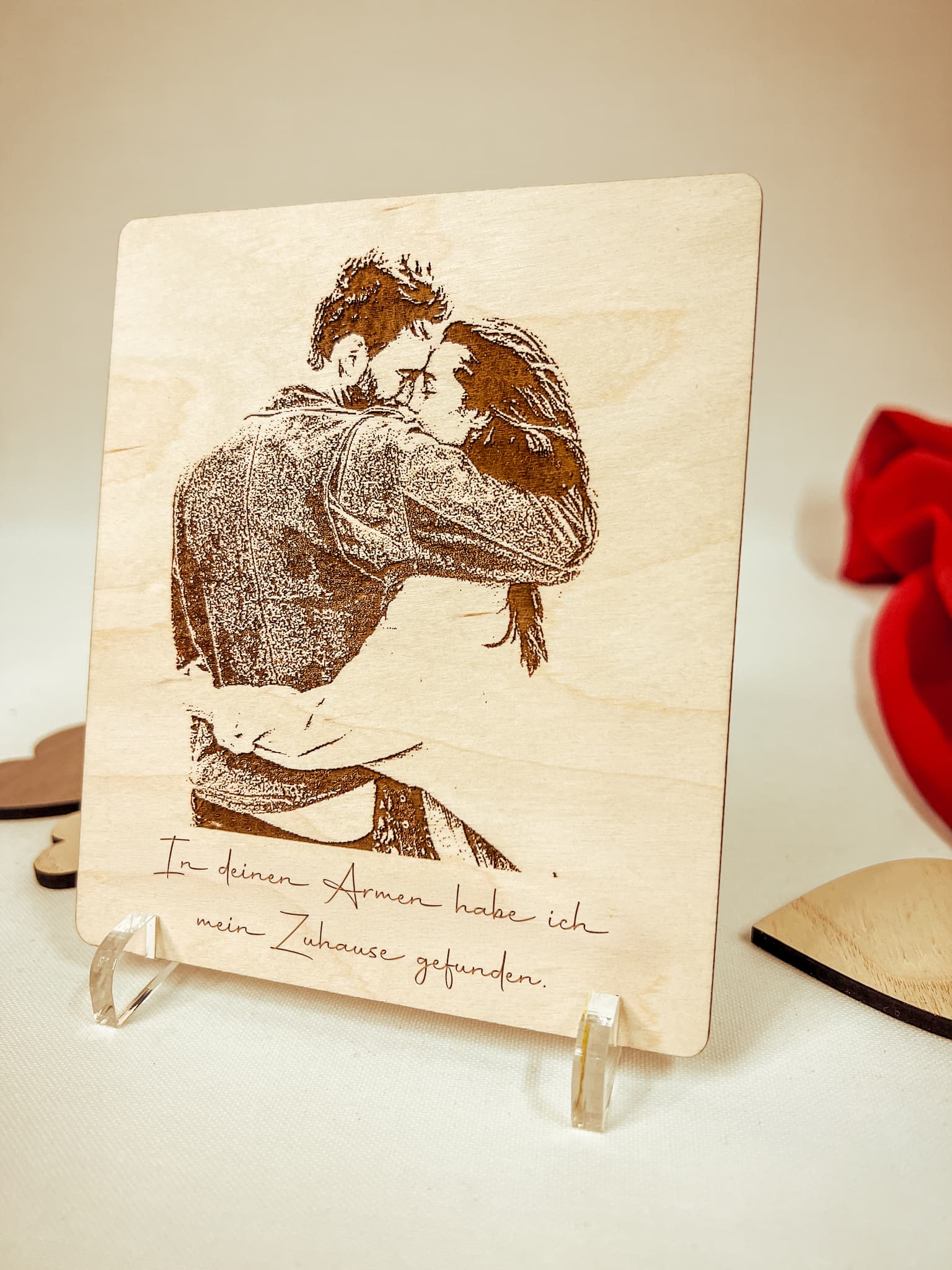 Personalisierte Holzplatte mit Fotogravur – Einzigartige Erinnerung für besondere Momente
