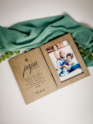 Personalisierter Holz-Bilderrahmen – Perfektes Geschenk zum Vatertag