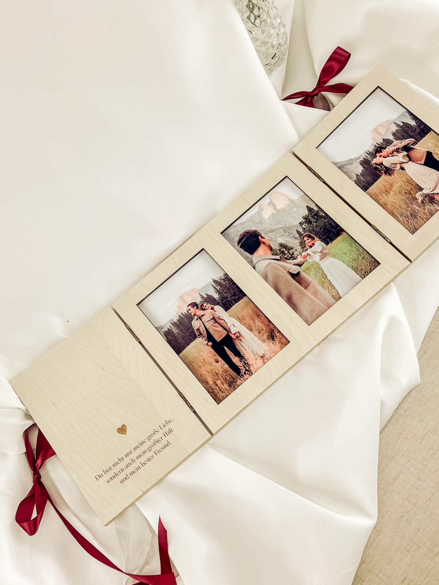 Personalisierter Dreifach-Bilderrahmen – Perfekt für Valentinstagsgeschenk