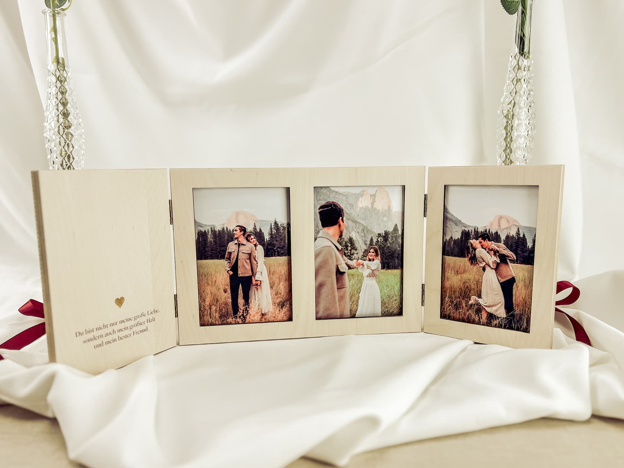 Personalisierter Dreifach-Bilderrahmen – Perfekt für Valentinstagsgeschenk