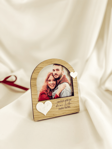 Personalisierter mini Bilderrahmen - Romantisches Geschenk für Valentinstag 