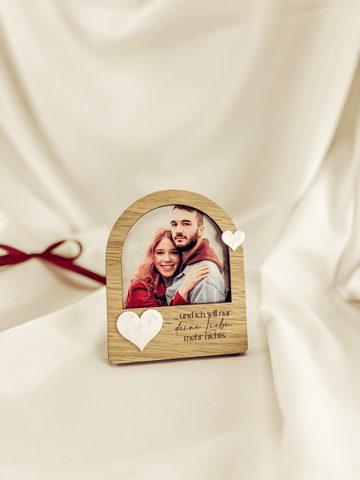 Personalisierter mini Bilderrahmen - Romantisches Geschenk für Valentinstag 