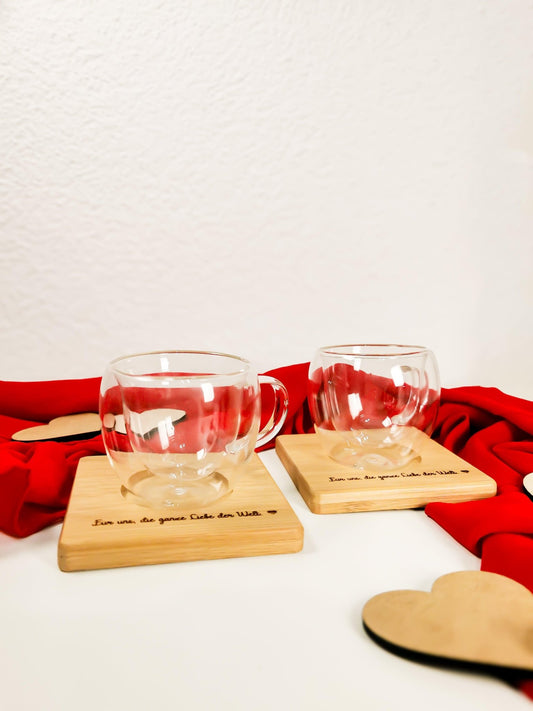 Tassen- und Untersetzerset – Perfektes Valentinstagsgeschenk