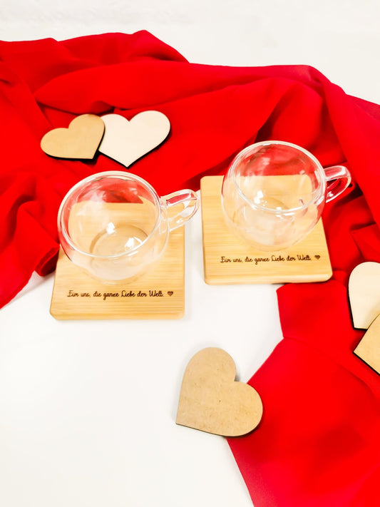Tassen- und Untersetzerset – Perfektes Valentinstagsgeschenk