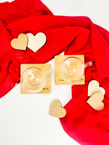 Tassen- und Untersetzerset – Perfektes Valentinstagsgeschenk