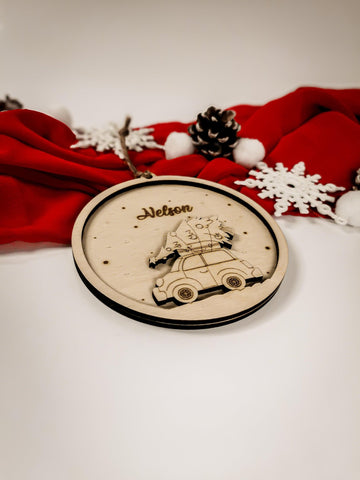 Personalisierte Weihnachtskugel mit bis zu 6 Namen