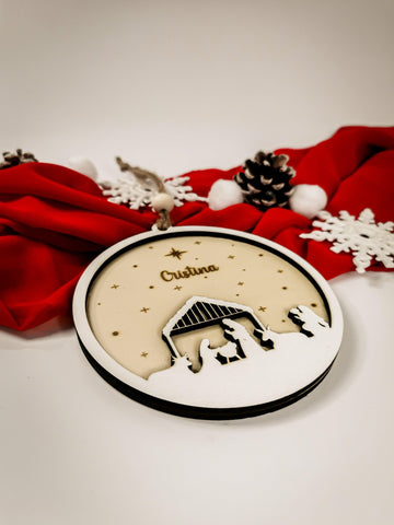 Personalisierte Weihnachtskugel mit bis zu 6 Namen