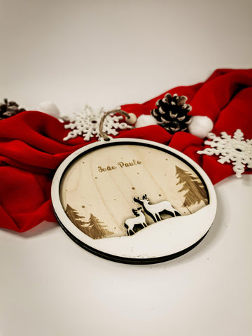 Personalisierte Weihnachtskugel mit bis zu 6 Namen