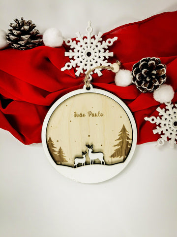 Personalisierte Weihnachtskugel mit bis zu 6 Namen