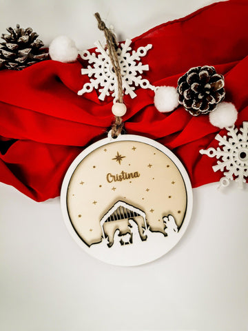 Personalisierte Weihnachtskugel mit bis zu 6 Namen
